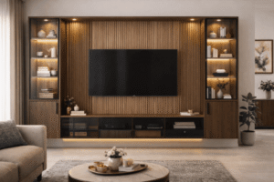 Glass & Timber TV Unit