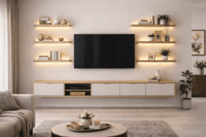 Luxury LED-Integrated Floating Shelves