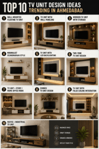 Top 10 TV Unit Design Ideas in Ahmedabad