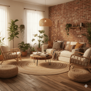 Rustic or Bohemian Living Room Concepts