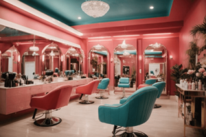 Bold Colors Salon Interior
