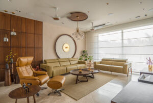 Luxury interior designer in Ahmedabad – Modern 4BHK bungalow living room design