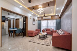 3 bhk living room design