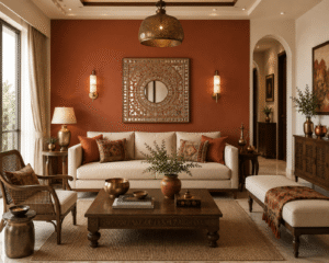 Deep Terracotta & Cream — Gujarat's Heritage, Refined